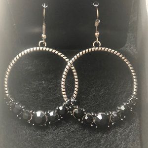 Beautiful Silver and Black Earrings